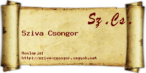 Sziva Csongor névjegykártya