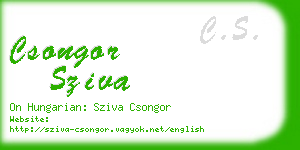 csongor sziva business card